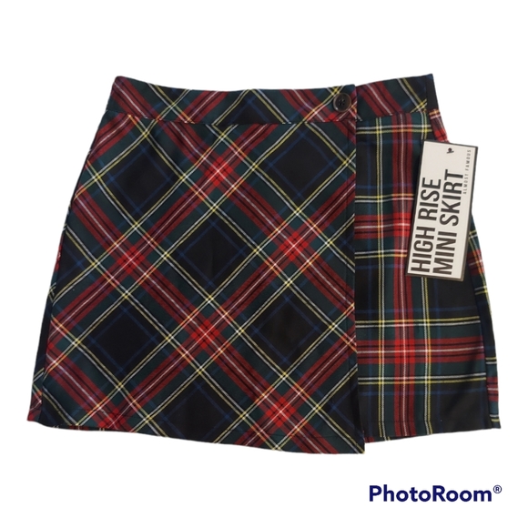 ALMOST FAMOUS HIGH RISE MINI SKIRT - Picture 1 of 4